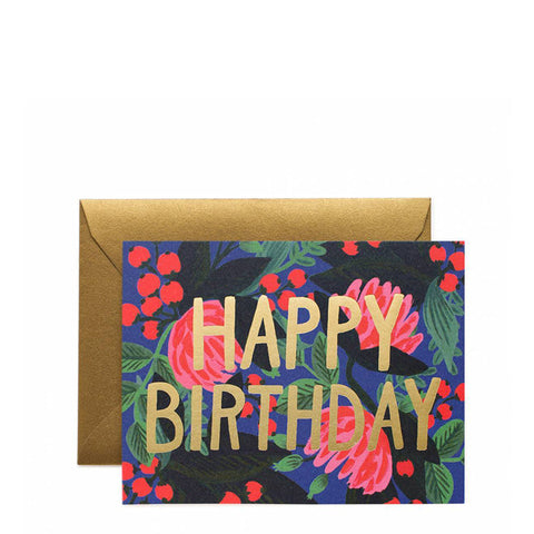 Rifle Paper Co. Floral Foil Birthday Card