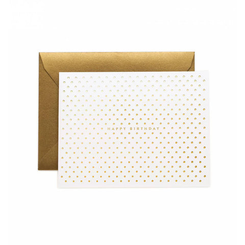 Rifle Paper Co. Gold Dots Birthday Card