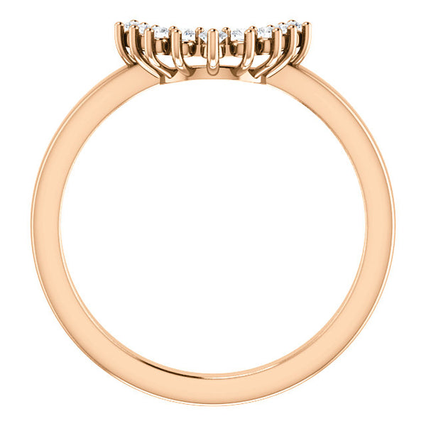 Diamond Wedding Band | For Vintage Round Diamond with Baguette Halo Engagement Ring
