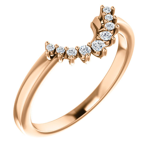 Diamond Wedding Band | For Vintage Round Diamond with Baguette Halo Engagement Ring
