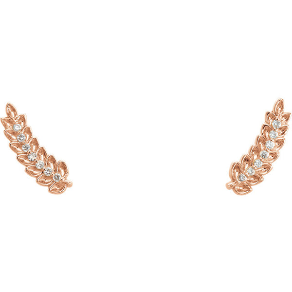 Diamond Leaf Ear Climbers