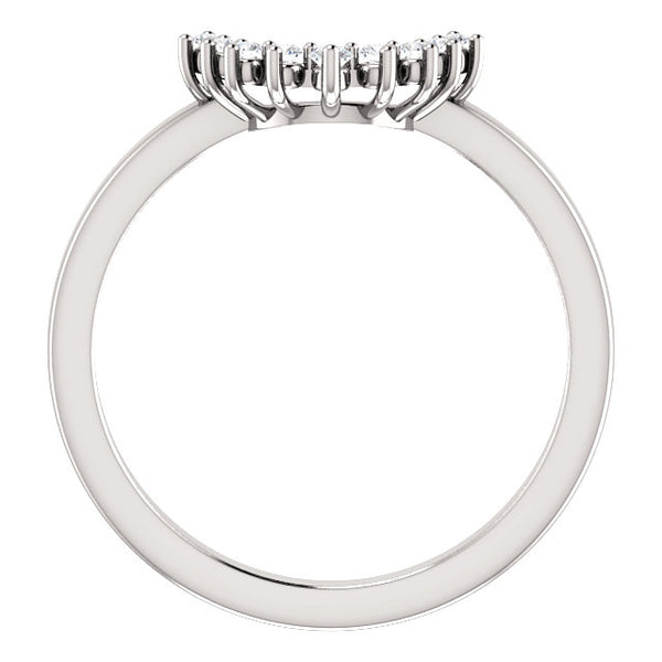 Diamond Wedding Band | For Vintage Round Diamond with Baguette Halo Engagement Ring