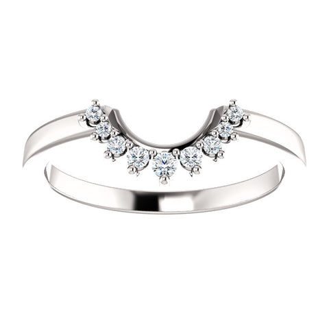 Diamond Wedding Band | For Vintage Round Diamond with Baguette Halo Engagement Ring