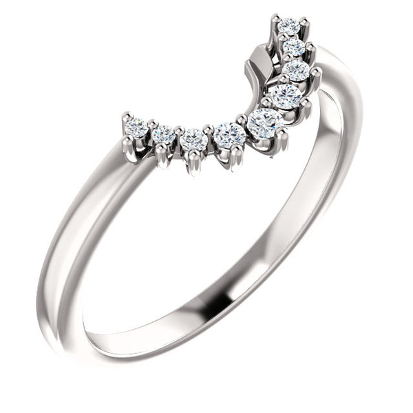 Diamond Wedding Band | For Vintage Round Diamond with Baguette Halo Engagement Ring