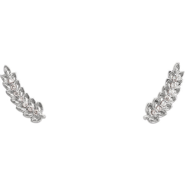 Diamond Leaf Ear Climbers