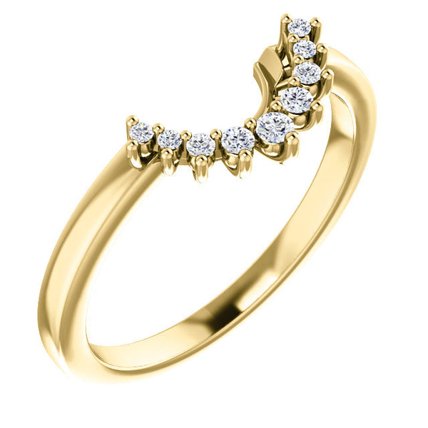 Diamond Wedding Band | For Vintage Round Diamond with Baguette Halo Engagement Ring