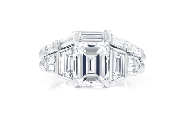 Emerald Cut Diamond Engagement Ring Set at Allison Neumann Fine Jewelers