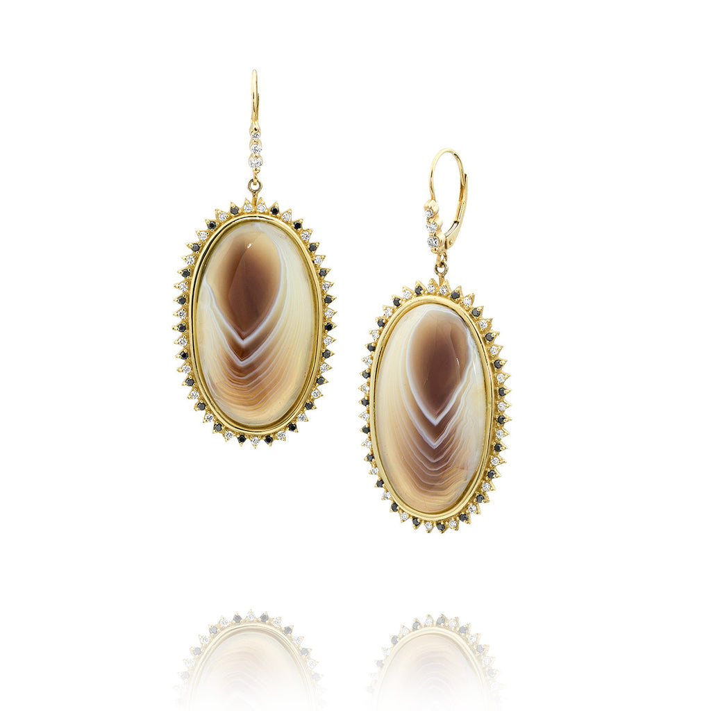 Allison Neumann San Diego Jeweler Botswana Agate Earrings