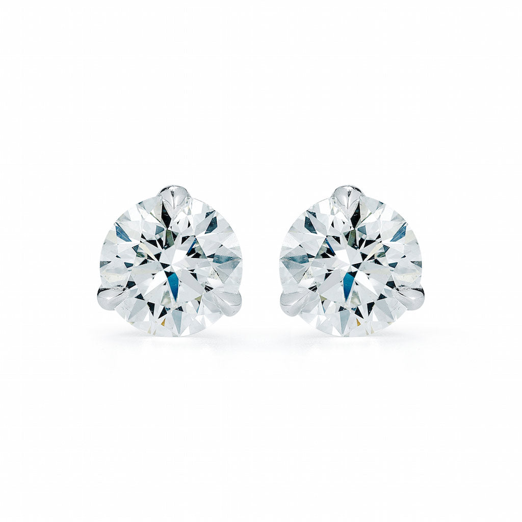 Round Brilliant Diamonds Studs with Friction Backs