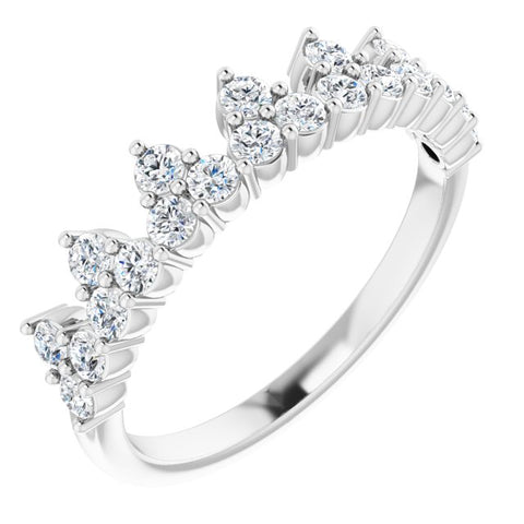 Lab Created Diamond Crown Ring
