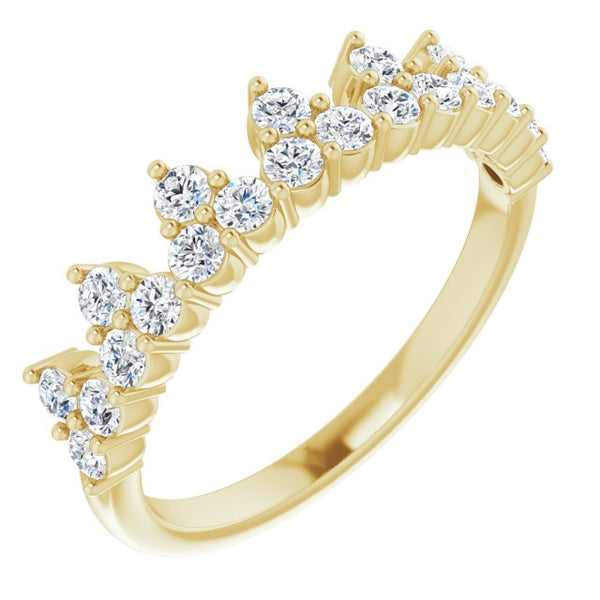Lab Created Diamond Crown Ring