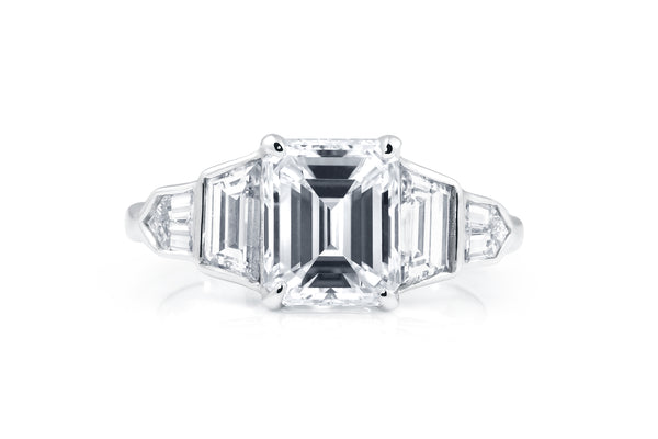 Emerald Cut Diamond Engagement Ring Set at Allison Neumann Fine Jewelers