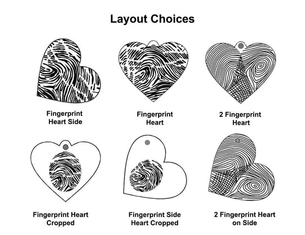 Fingerprint Heart Necklace