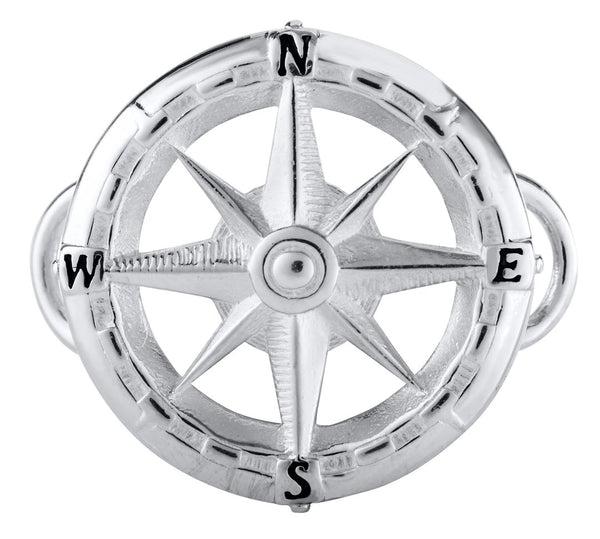 Compass Rose Sterling Silver Convertible Clasp