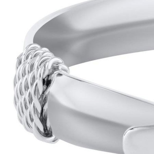 Convertible Bracelet - SS with SS Rope Accent