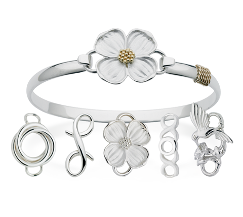 Convertible Bracelet - SS with 14K Rose Gold Rope Accent