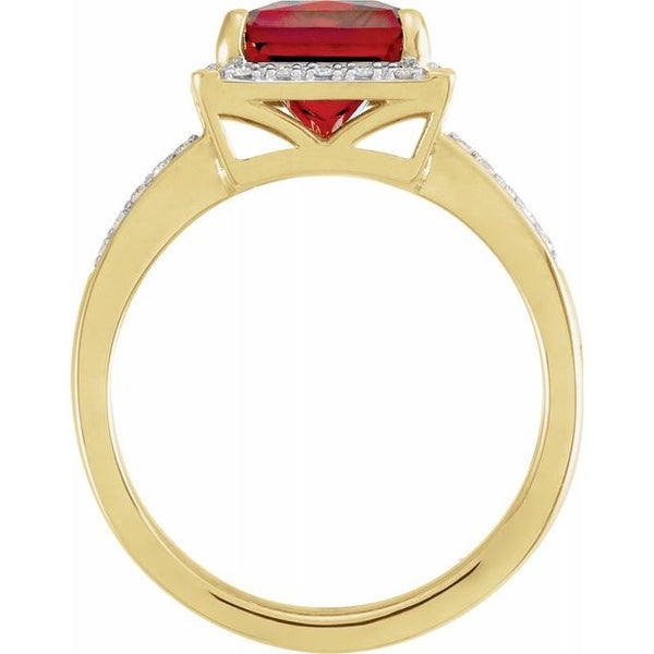 Madeira Citrine Ring with Diamonds