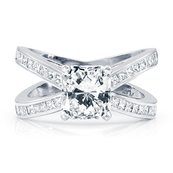 3 CTW Radiant Cut Diamond Engagement Ring