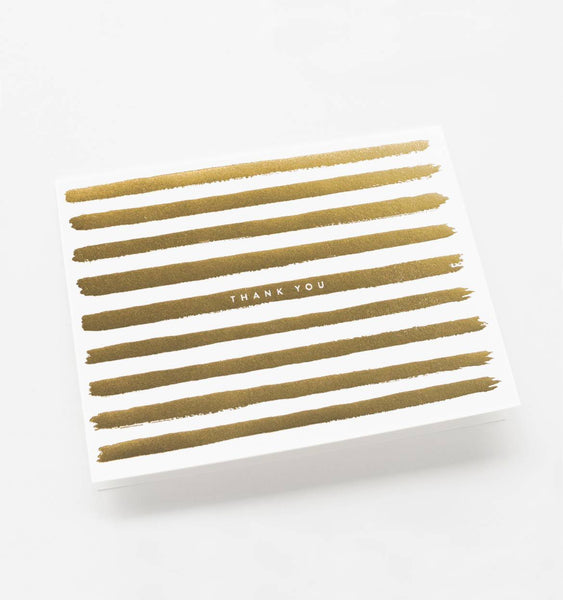 Rifle Paper Gold Stripes Thank You Card