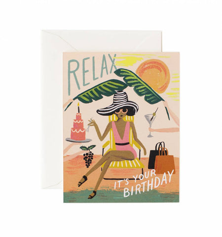 Rifle Paper Relax Birthday Card