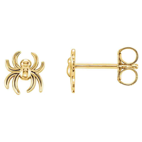 Spider Earrings Yellow Gold Halloween Jewelry San Diego Jeweler Allison Neumann Fine Jewelers