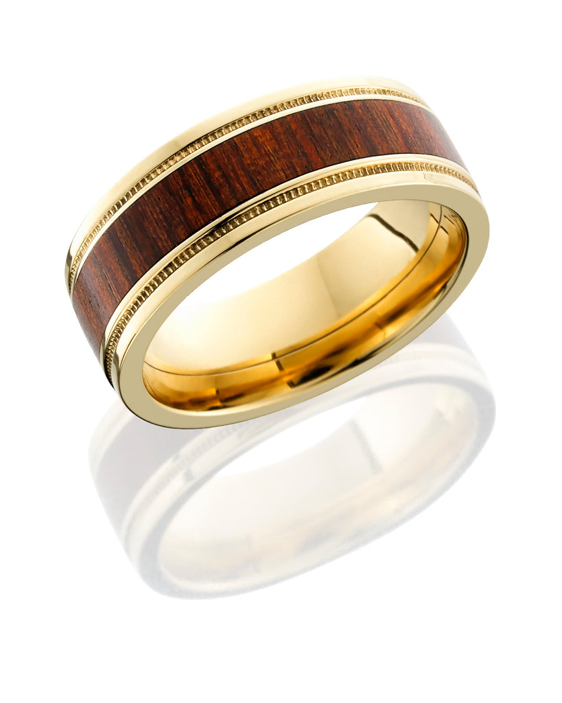 Lashbrook 18K Cocobolo Wood Wedding Band