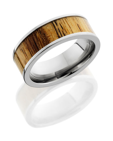 Lashbrook 14K White Gold Spalted Tamarind Wedding Band