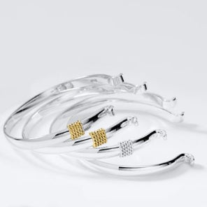 Convertible Bracelet - SS with 14K Yellow Gold Rope Accent