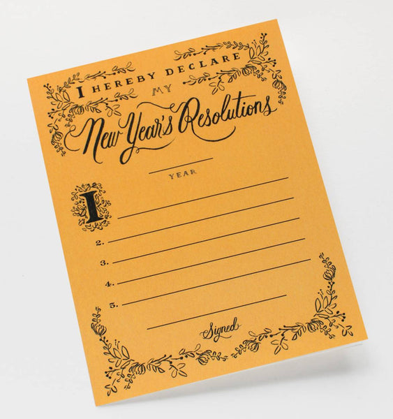 Rifle Paper Resolution Constitution Card