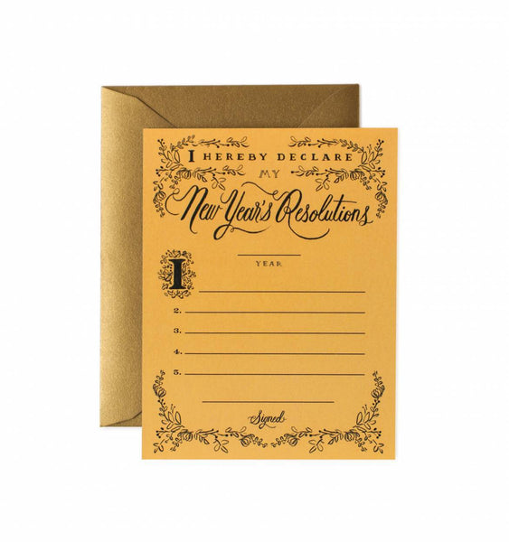 Rifle Paper Resolution Constitution Card